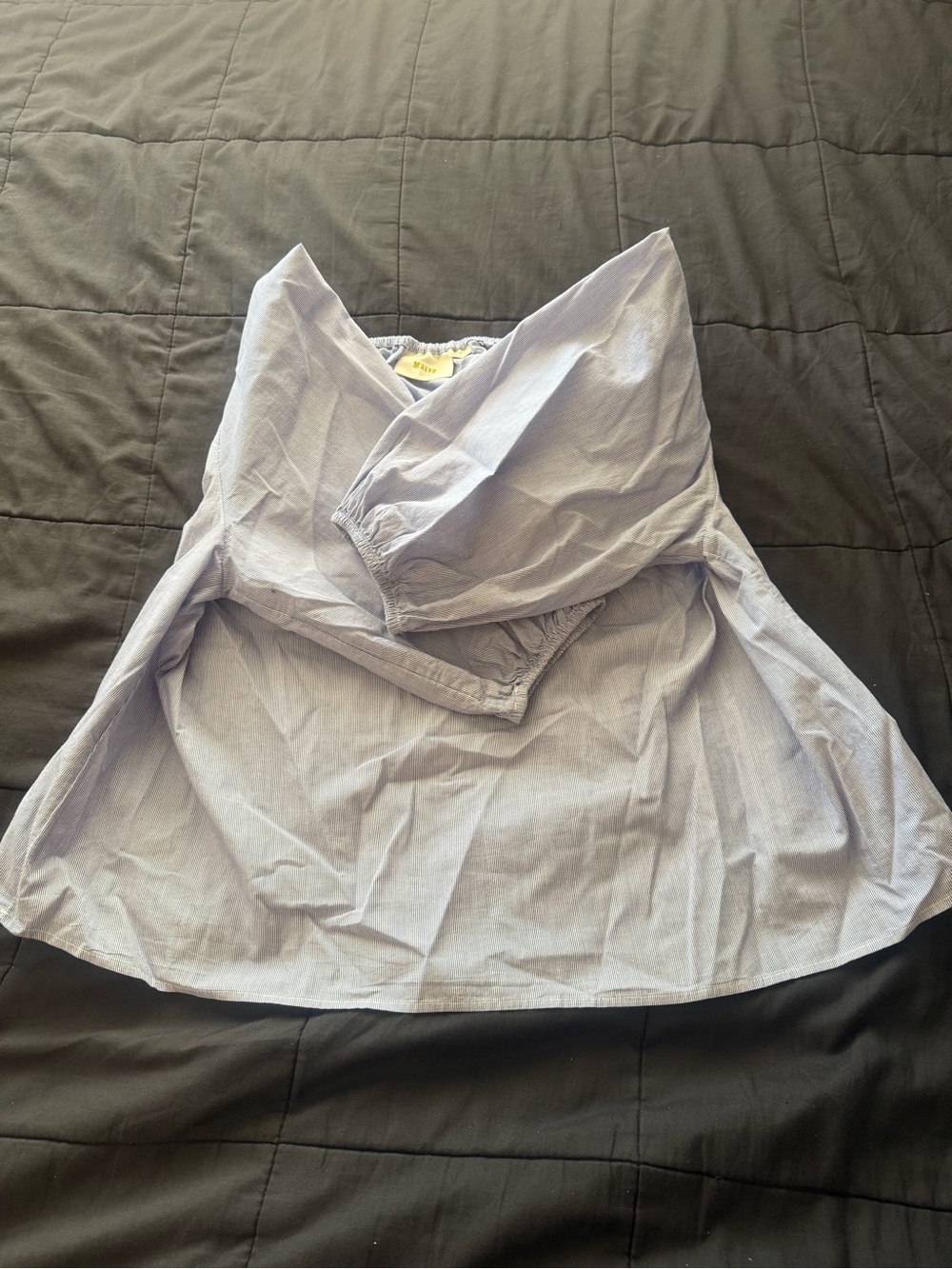 Maeve Light Blue Peasant Blouse with Scoop Neck - Picture 5 of 5